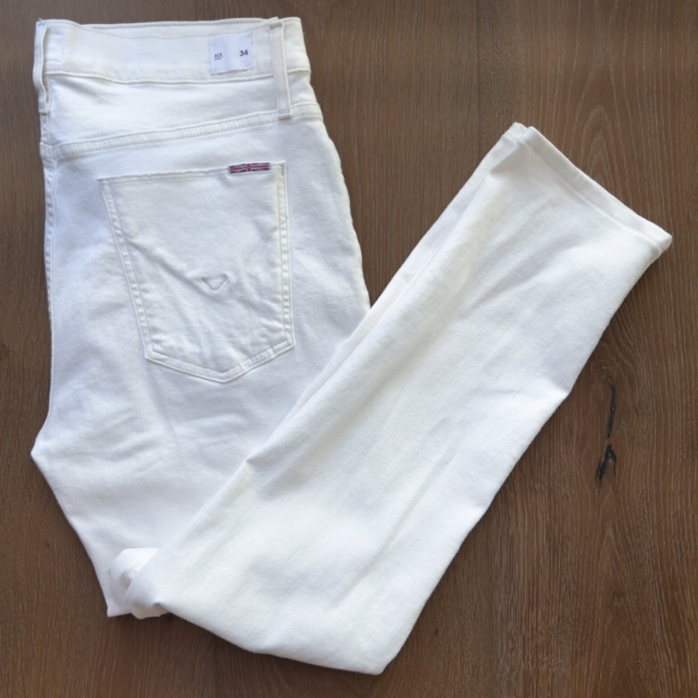 Hudson Jeans "Ace" White Skinny Fit Distressed Jeans Waist Men's Size 34 Waist
